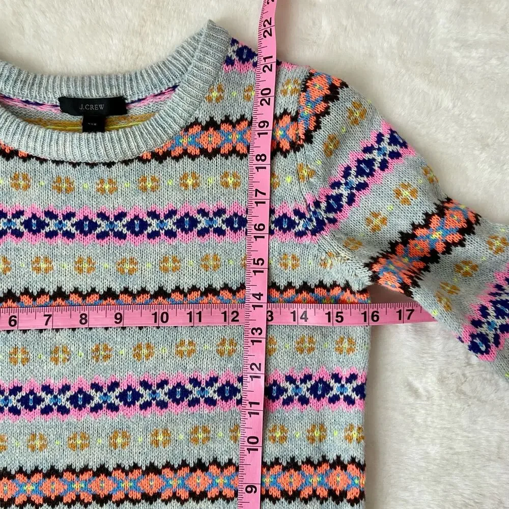 J. Crew Wool Fair Isle Sweater Size XXS